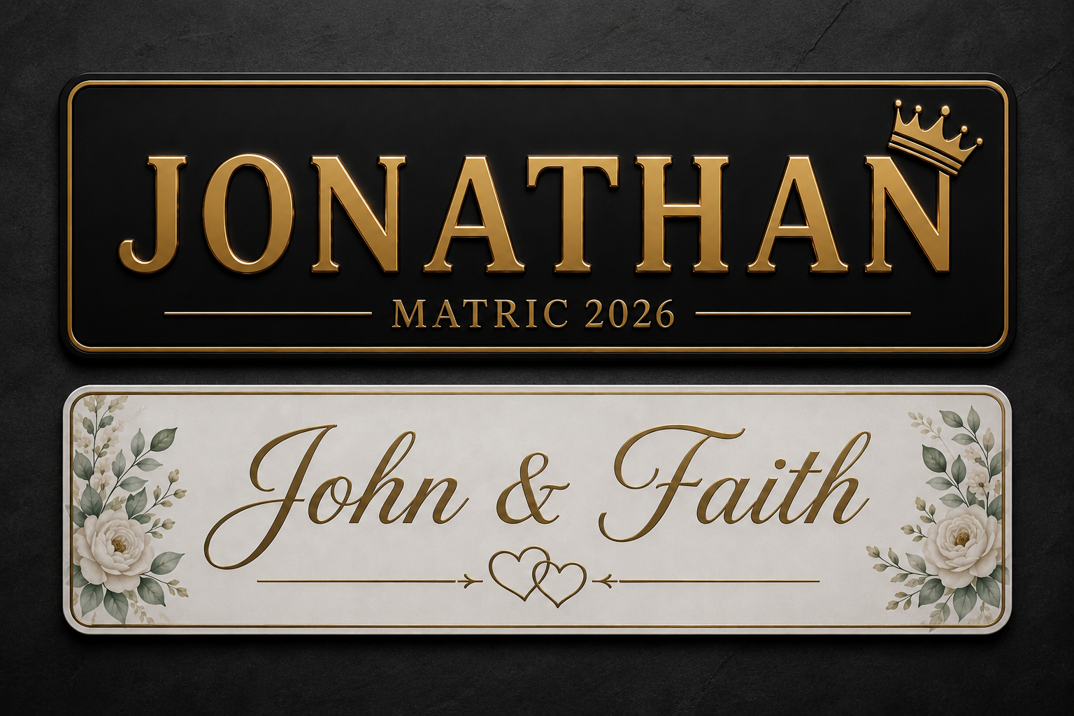 Wedding & Matric Plates